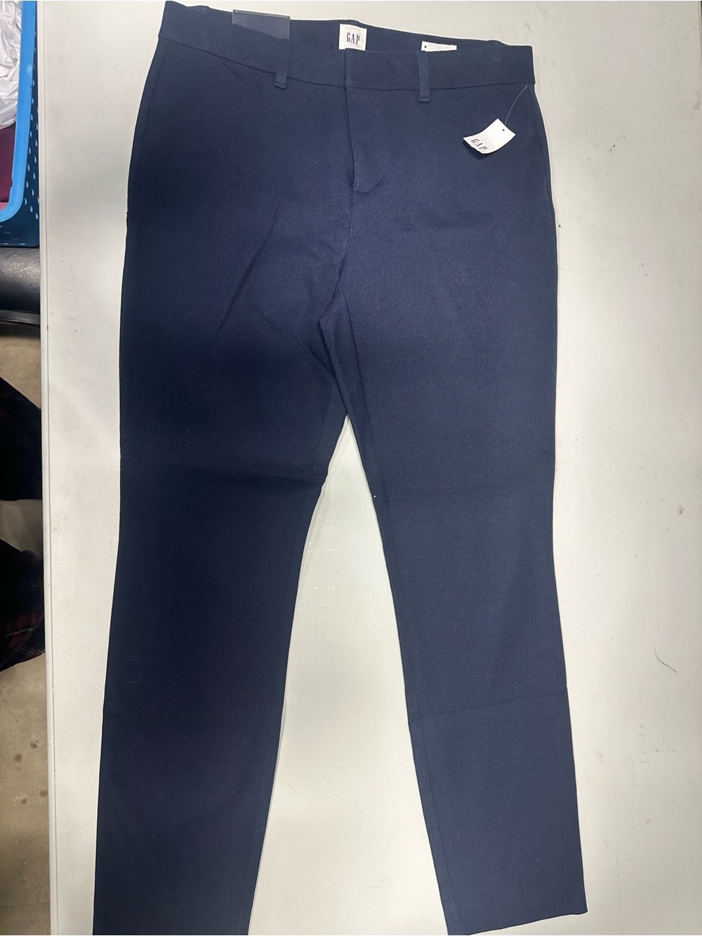 GAP Women's Navy Blue Straight-Leg Pants